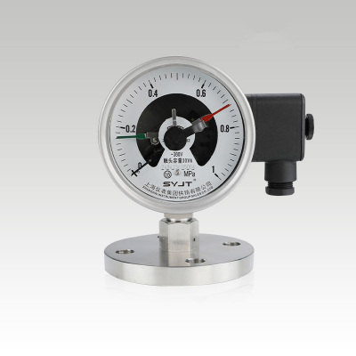 YXC-100BF-MF法兰电接点隔膜压力表